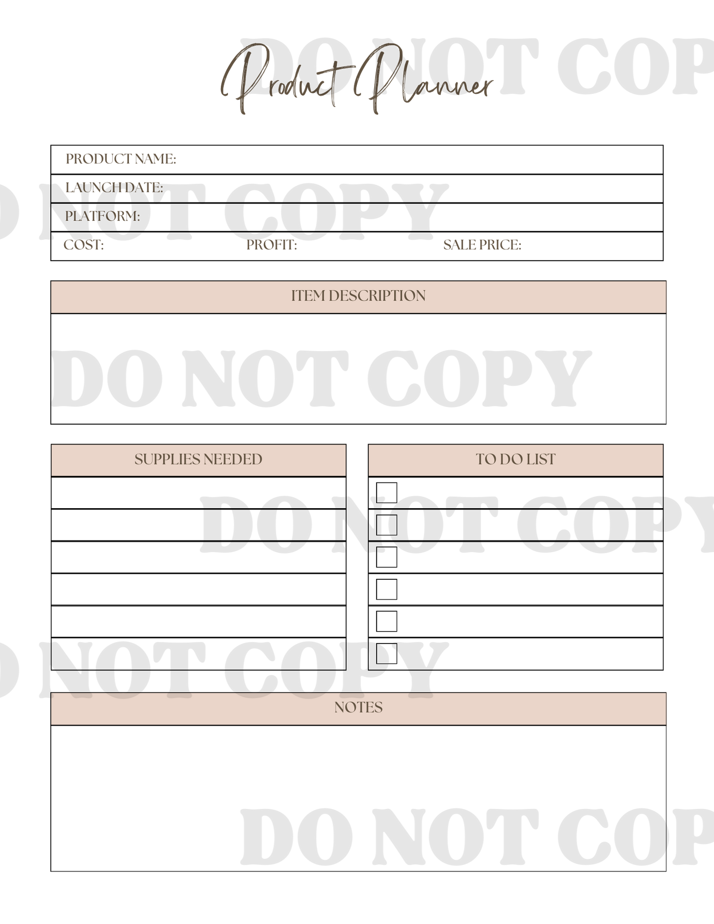 Product Planner