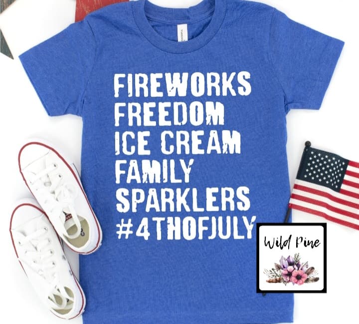 Fireworks Freedom Ice Cream- YOUTH