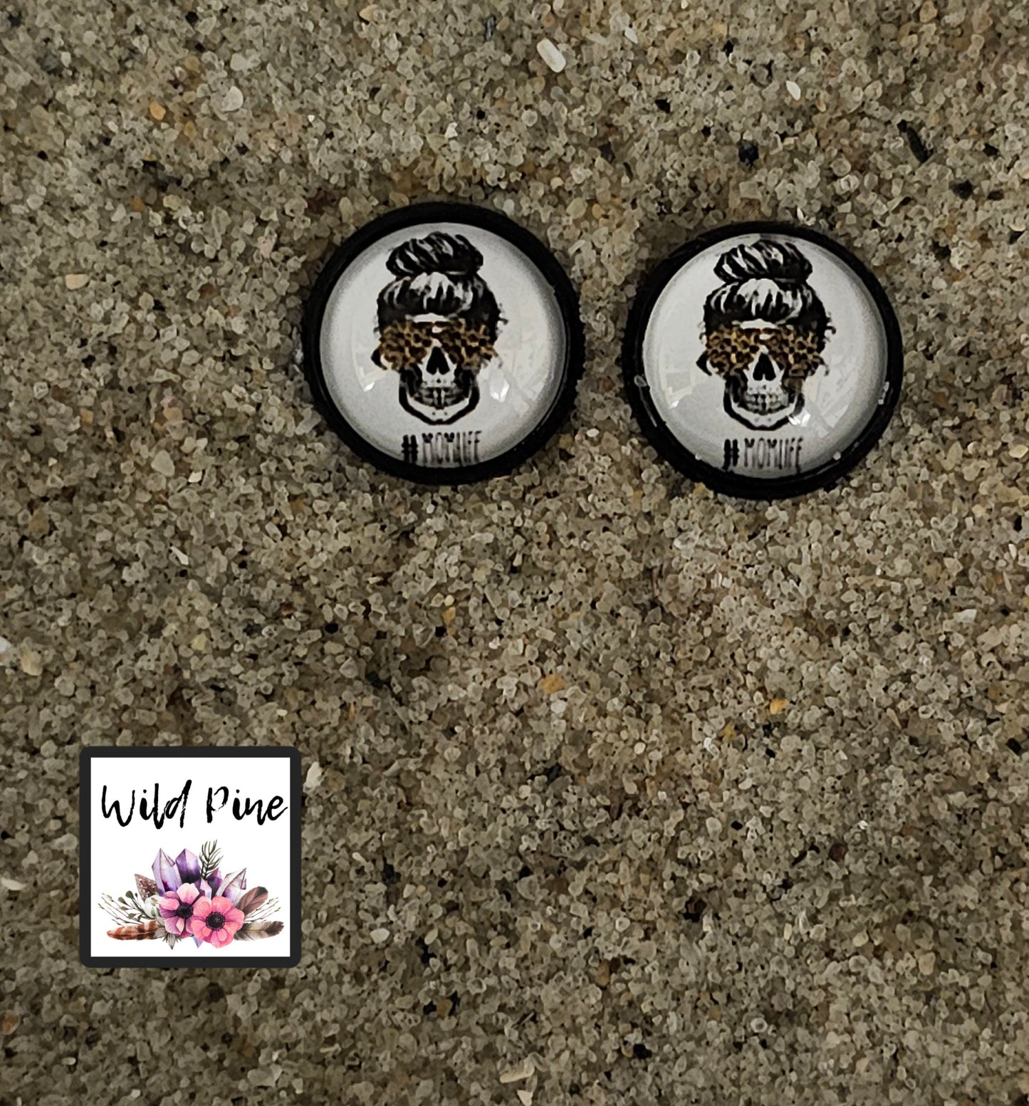 #MOMLIFE SKULL 12MM STUD