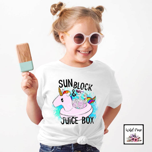 Sunblock Juice Box Unicorn- YOUTH