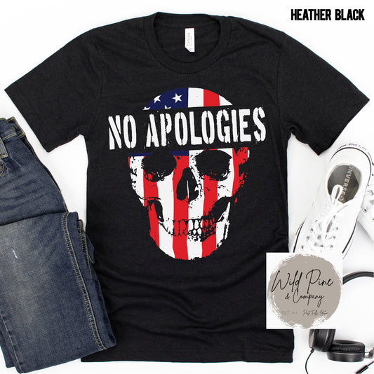 American flag- NO APOLOGIES